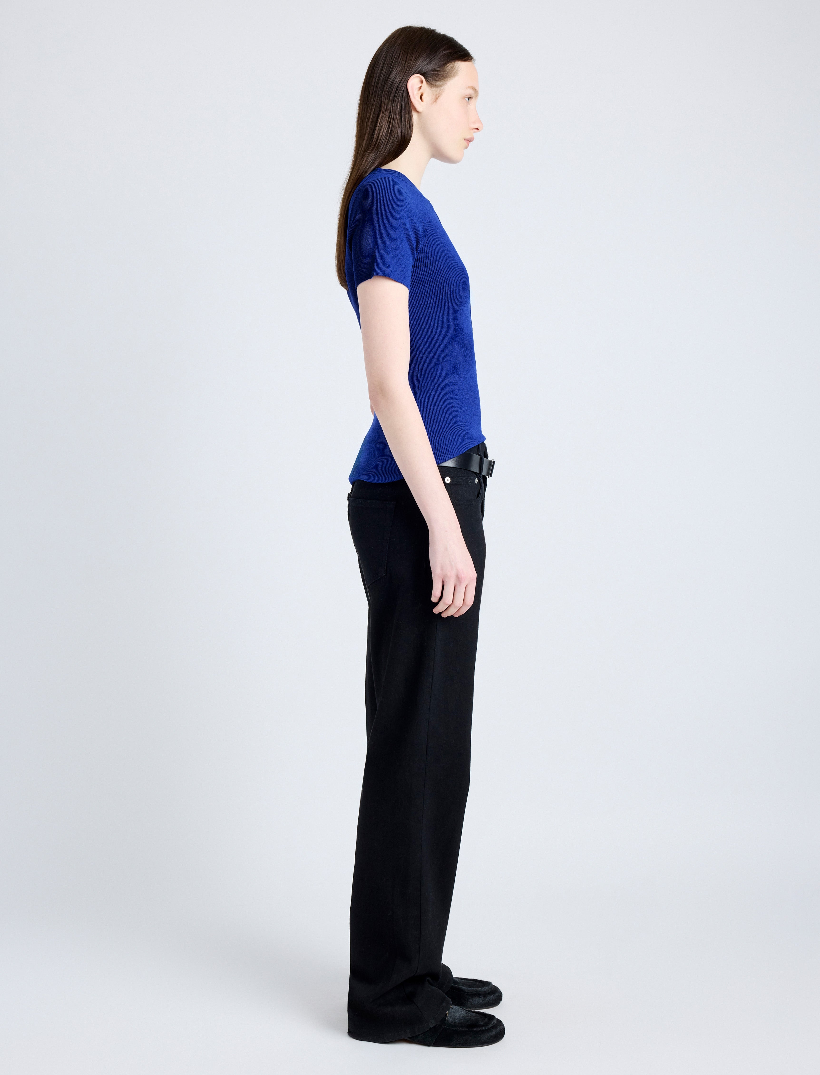 Sky Top in Matte Viscose Rib - 4