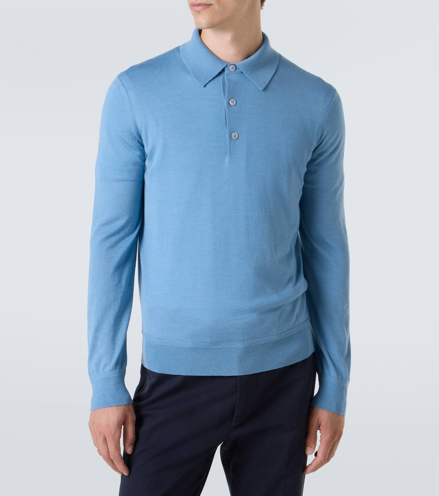 Cashmere and silk polo shirt - 3