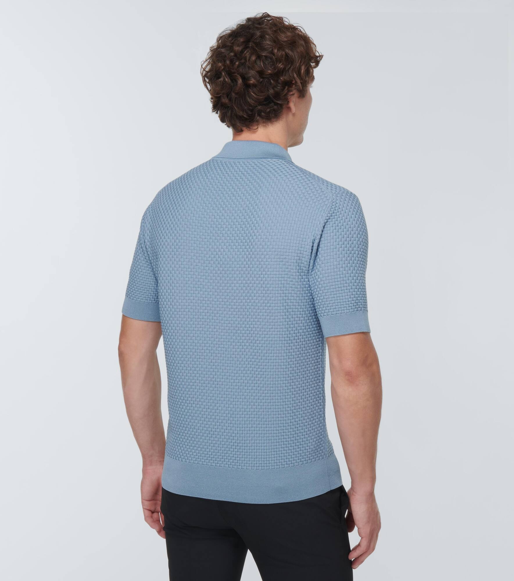 Cotton-blend polo shirt - 4