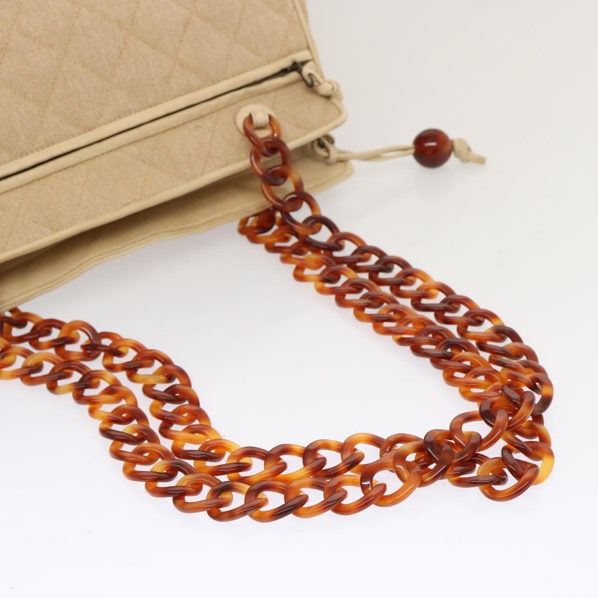 CHANEL Tote Bag Canvas Beige CC - 7