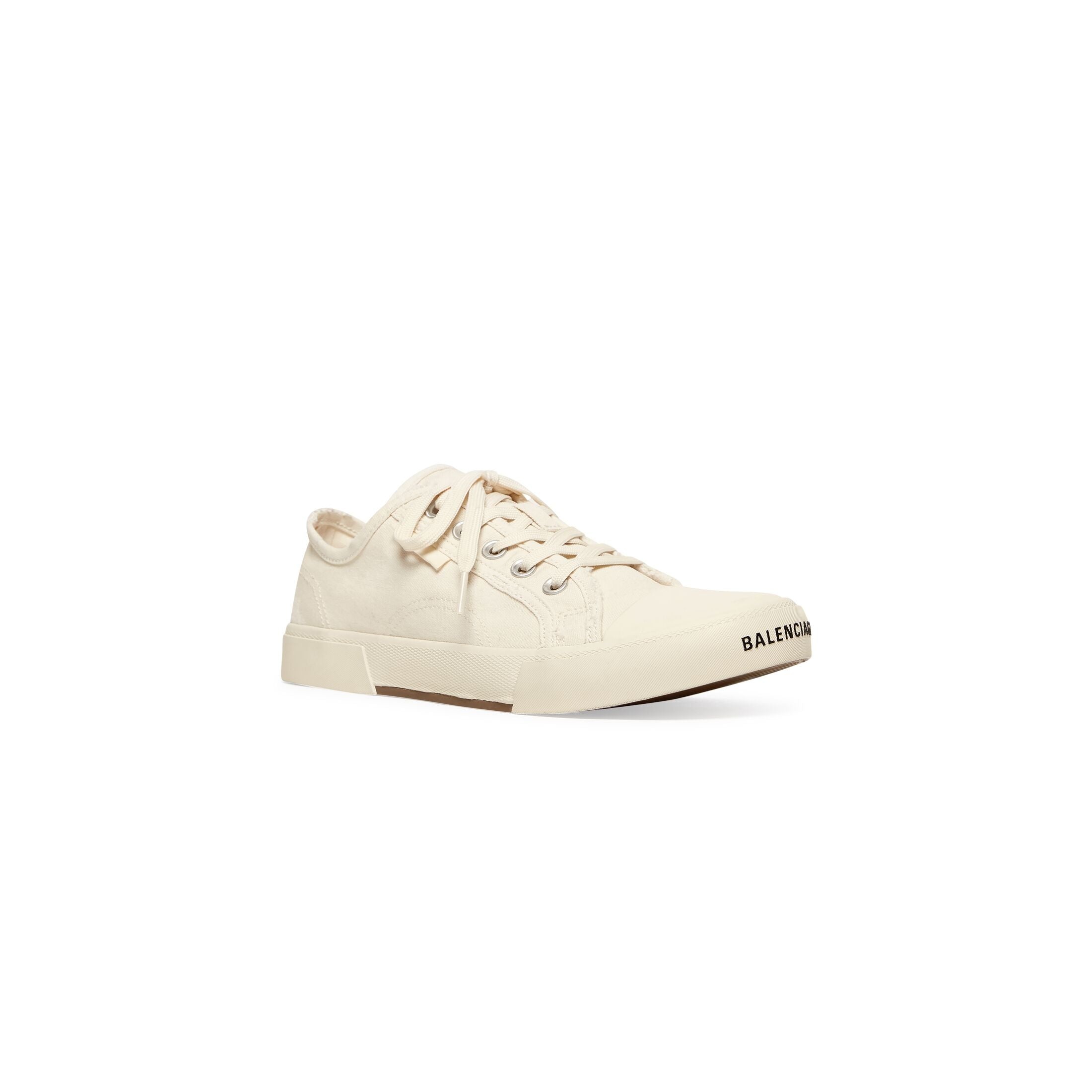 Balenciaga Paris Low Top Sneakers 'White Destroyed Cotton and White Rubber' 688754W3RC59090 - 2