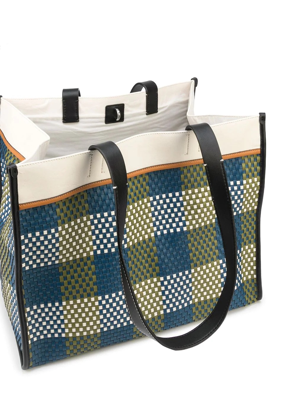 XL Morris Woven Plaid Tote - 5