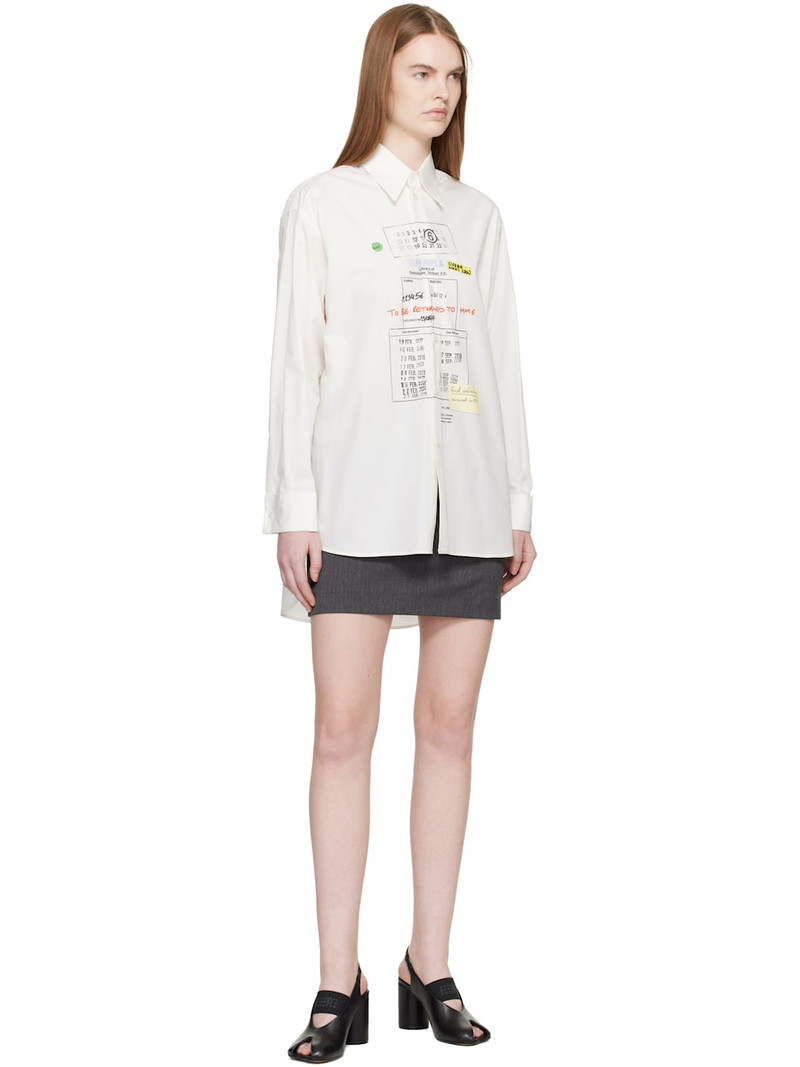 MM6 Maison Margiela Gray Wool Miniskirt outlook