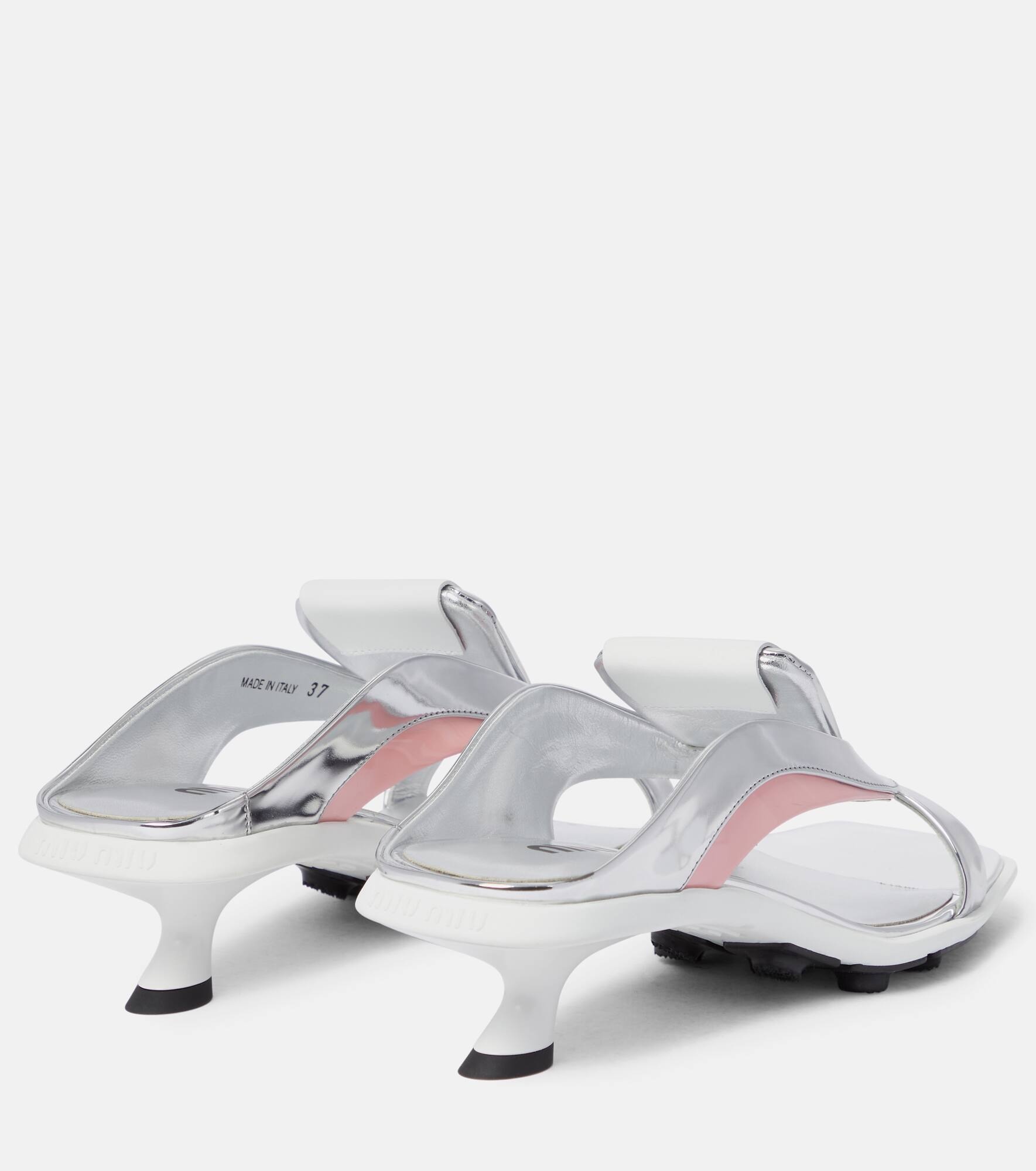 Metallic leather sandals - 3