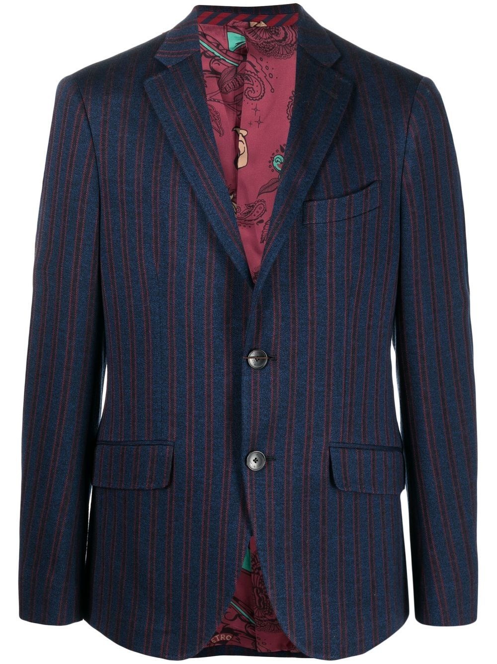 stripe-print single-breasted blazer - 1