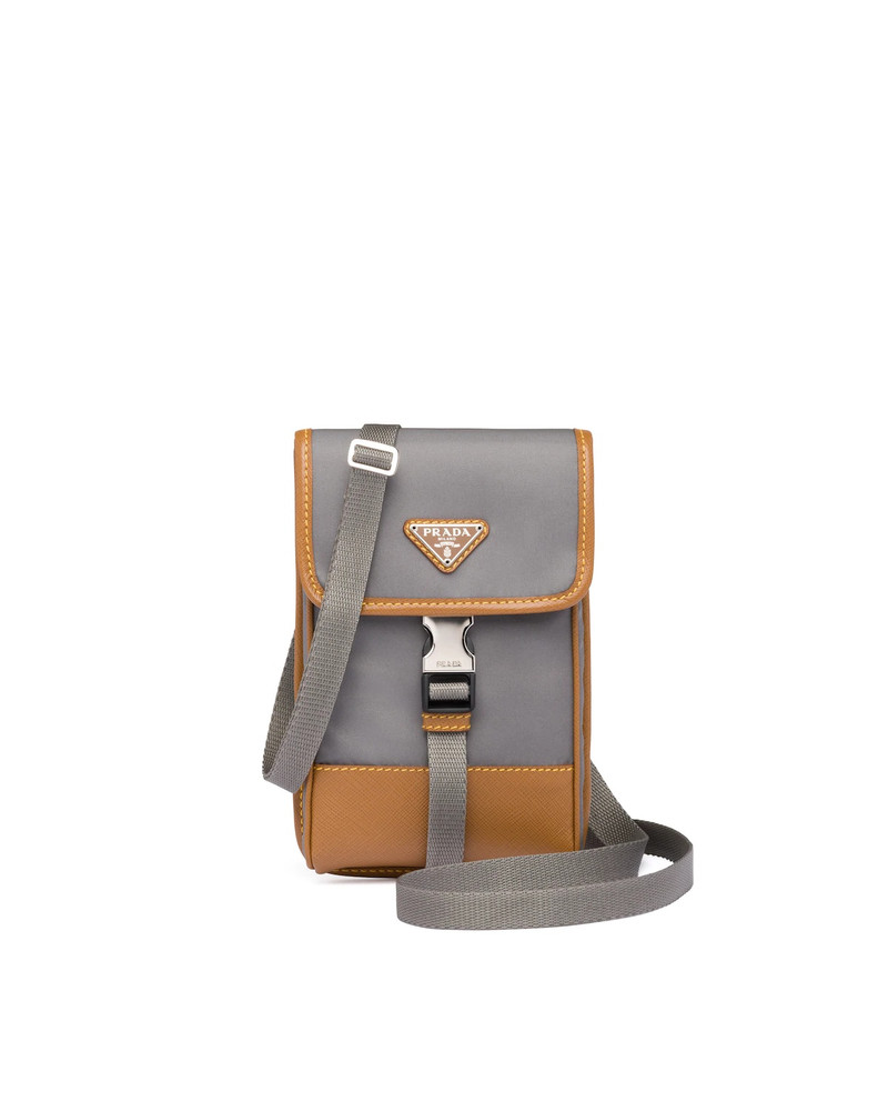 Nylon and Saffiano Leather Smartphone Case 1