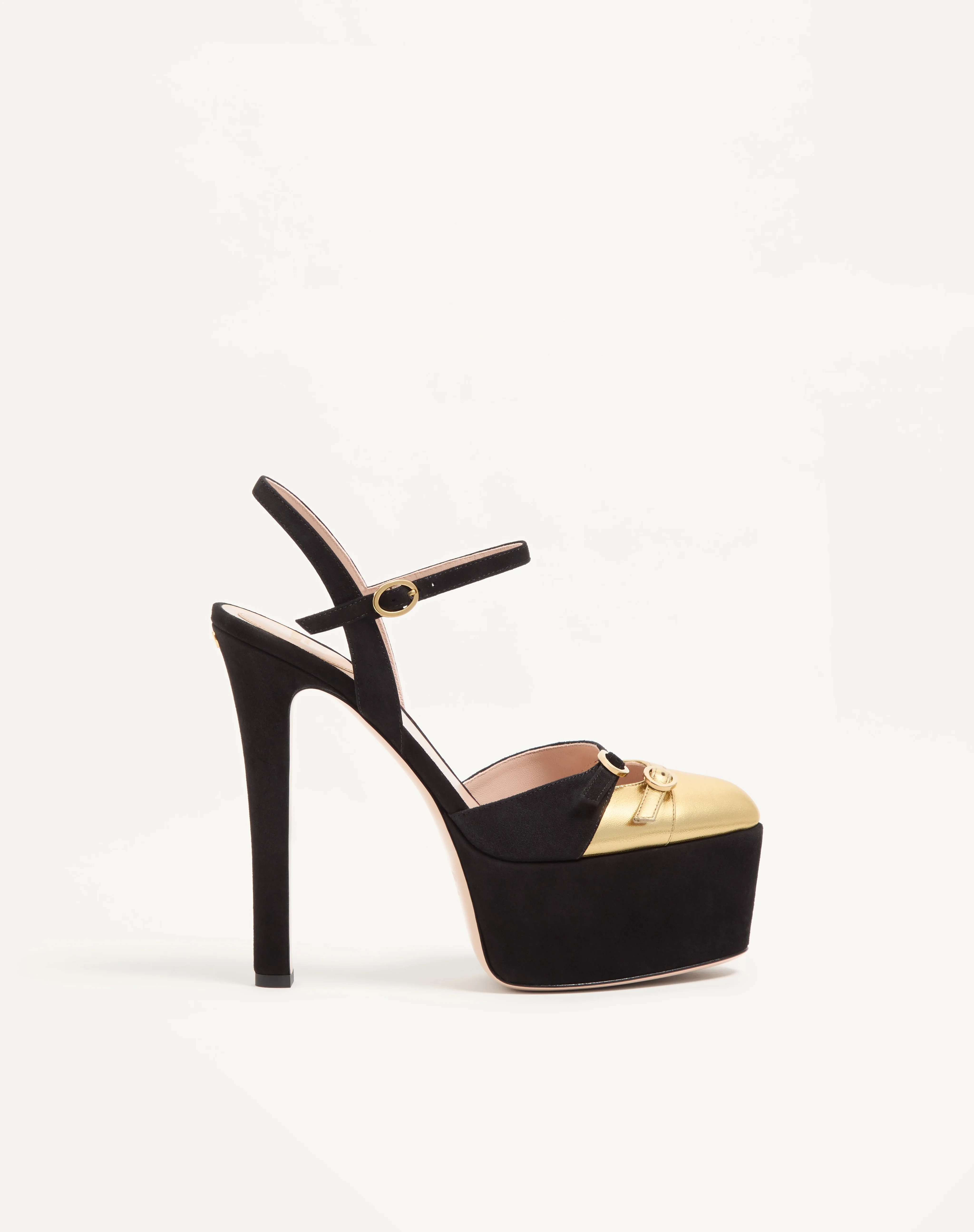 CRASHER PLATFORM PUMPS IN SUEDE 145MM - 1