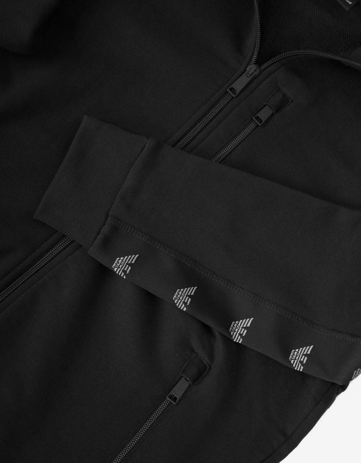 Emprio Armani Black Logo Tape Hoodie - 3