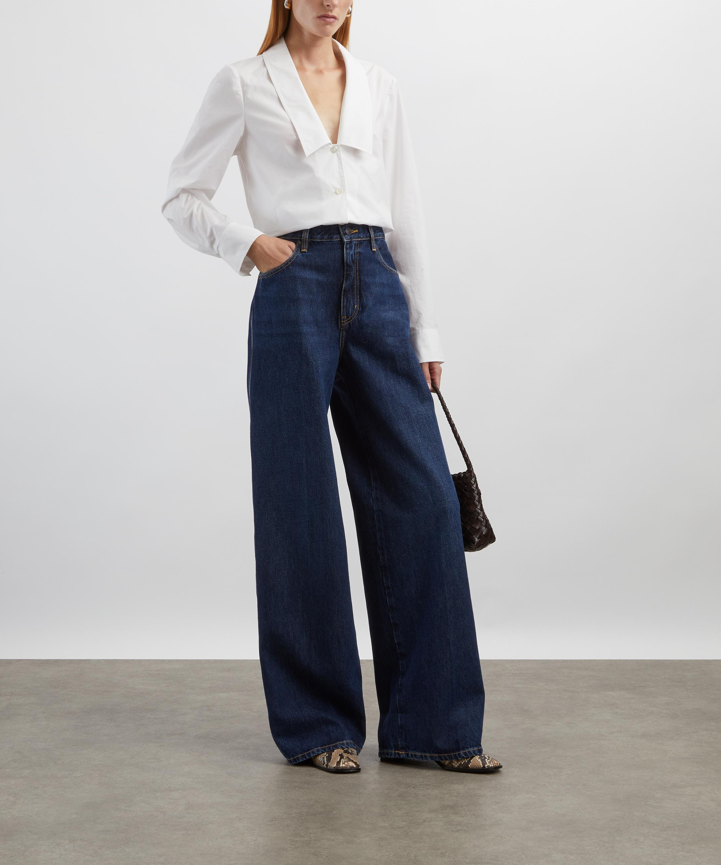 Cuffed High-Rise Wide Jeans in Spencer - 2
