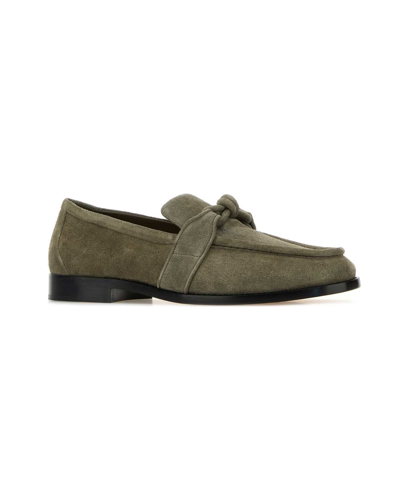 Sage Green Suede Astaire Loafers - 2