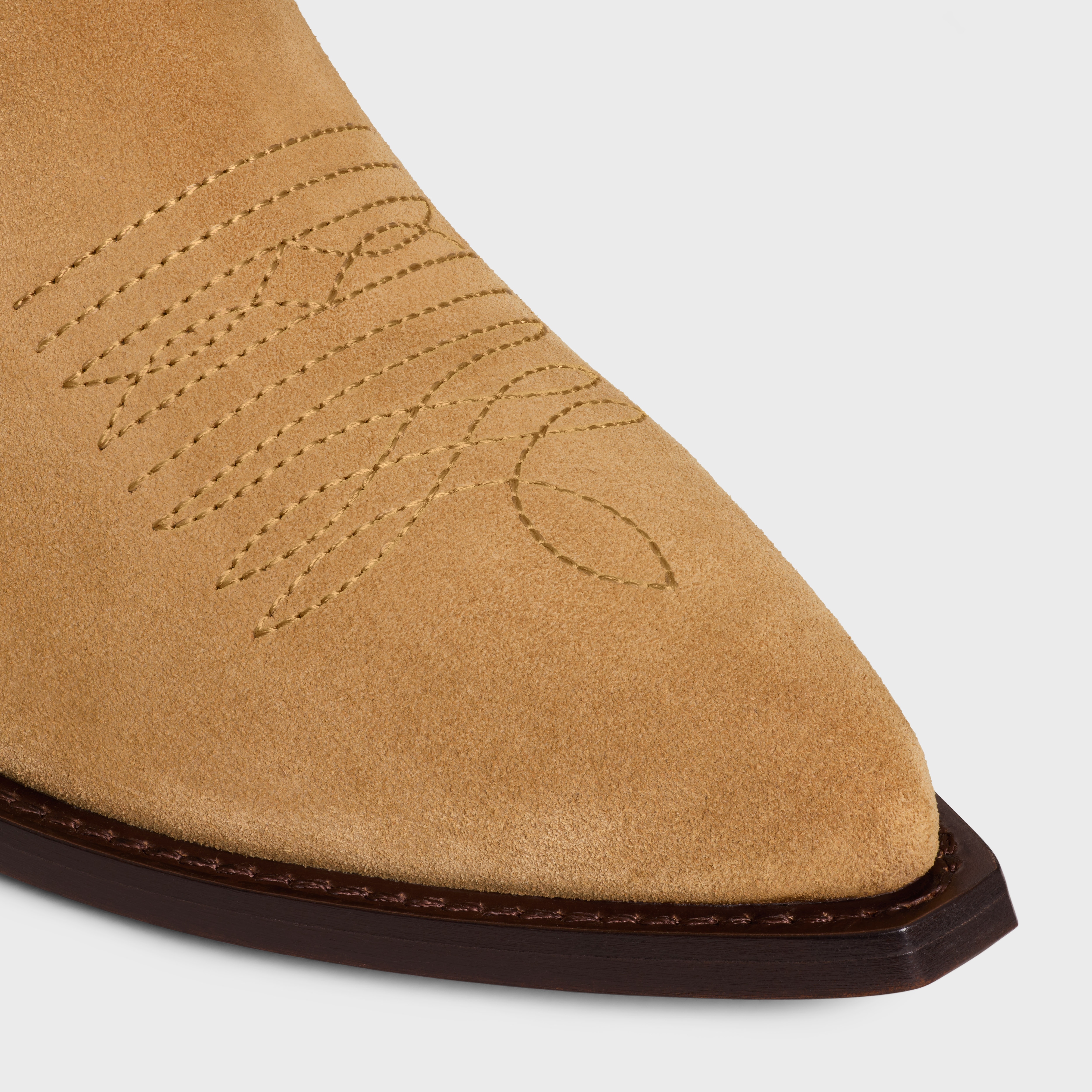 CELINE LEON ZIPPED BOOT in Suede calfskin - 4