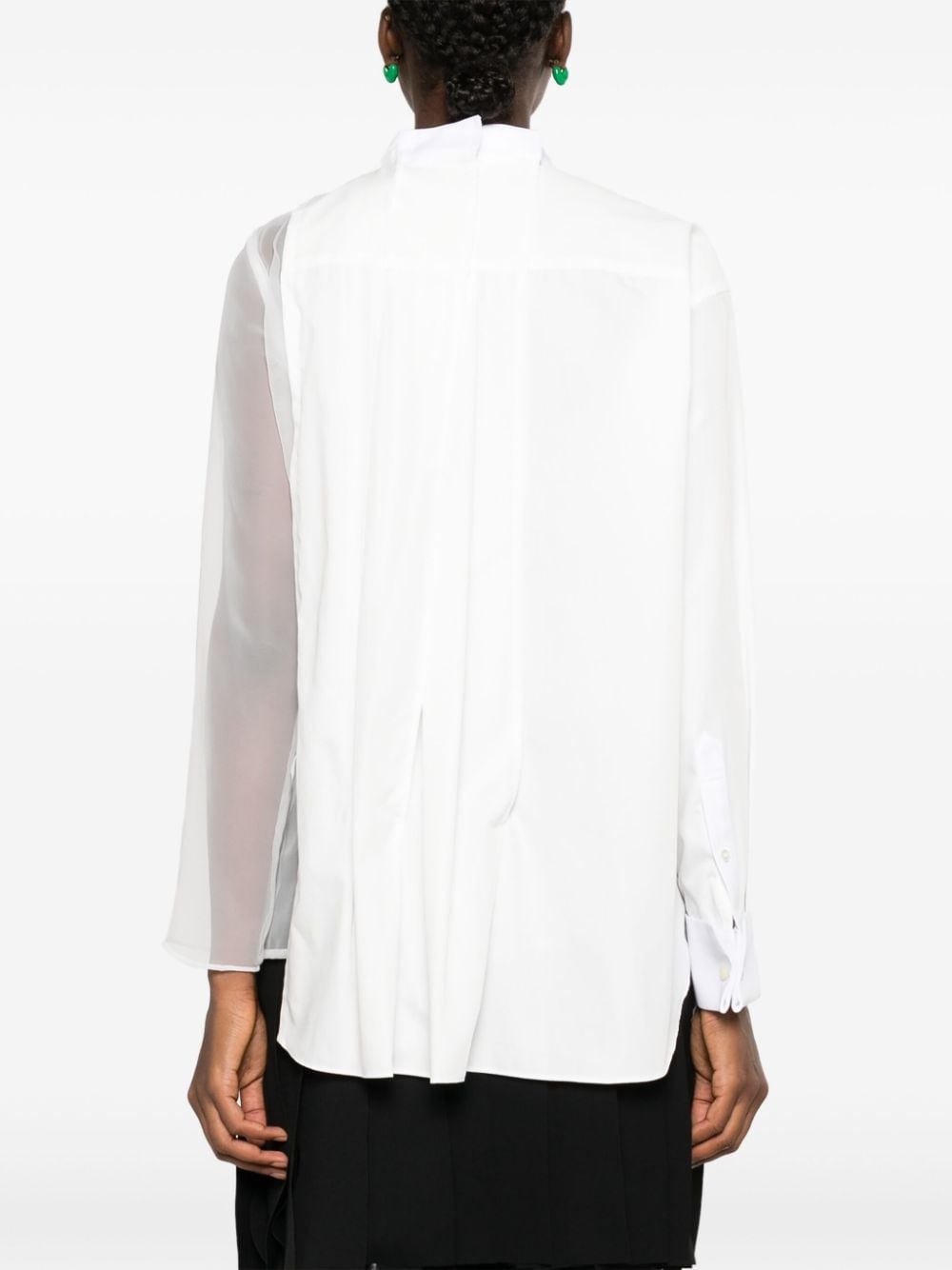 pleated panelled shirt - 4