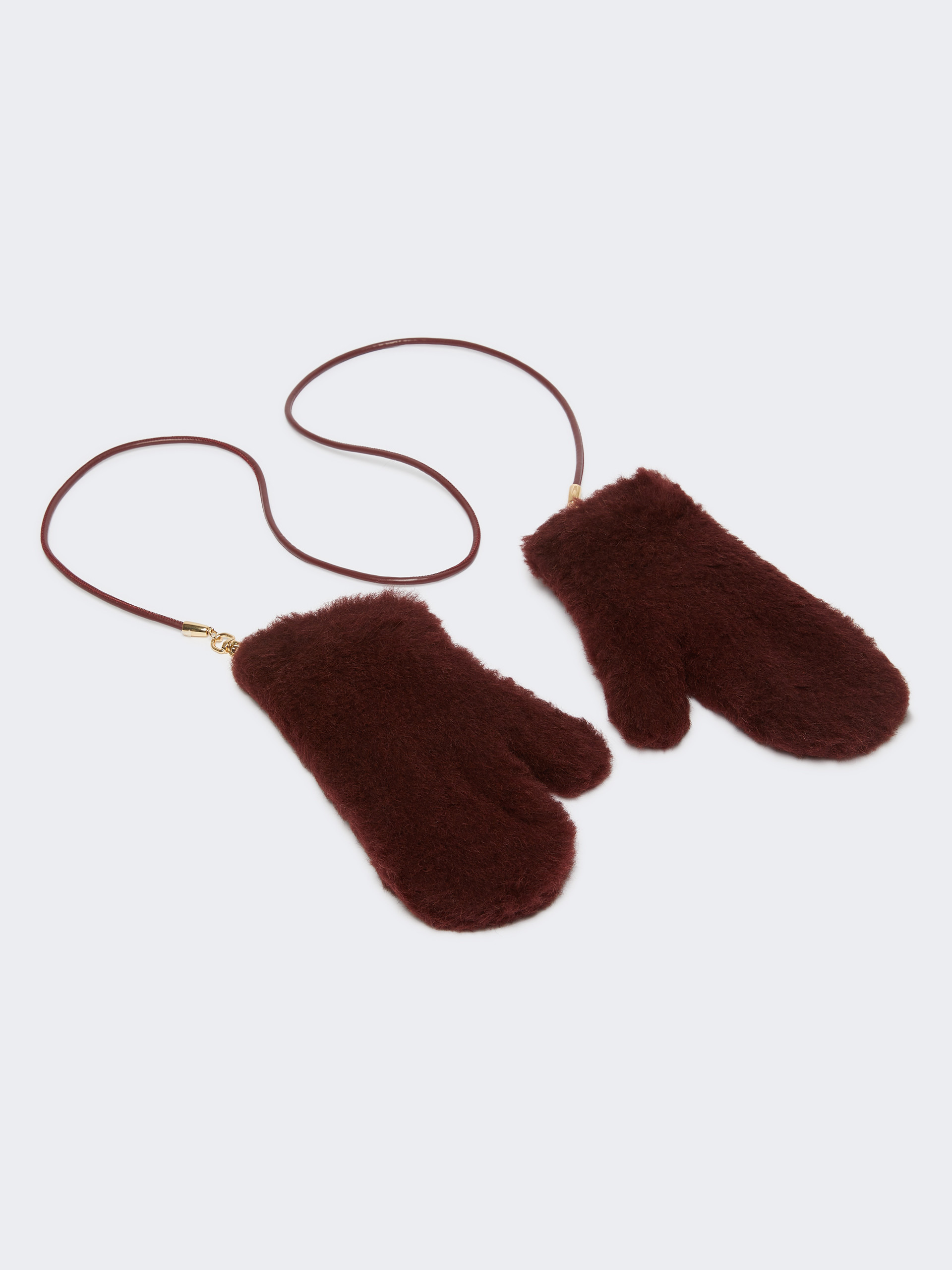 OMBRATO Mittens in alpaca and wool Teddy fabric - 2