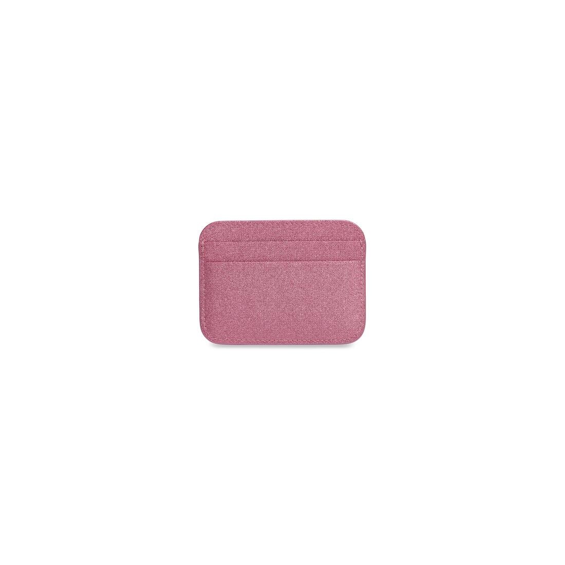 Women's Cash Card Holder In Sparkling Fabric  in Pink - 2