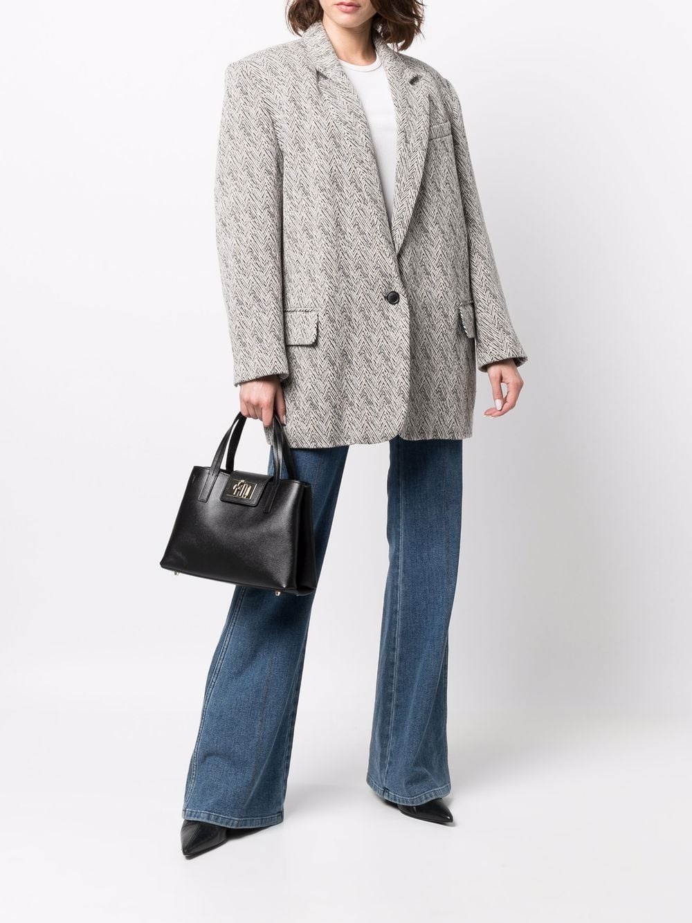 square-buckle tote bag - 2