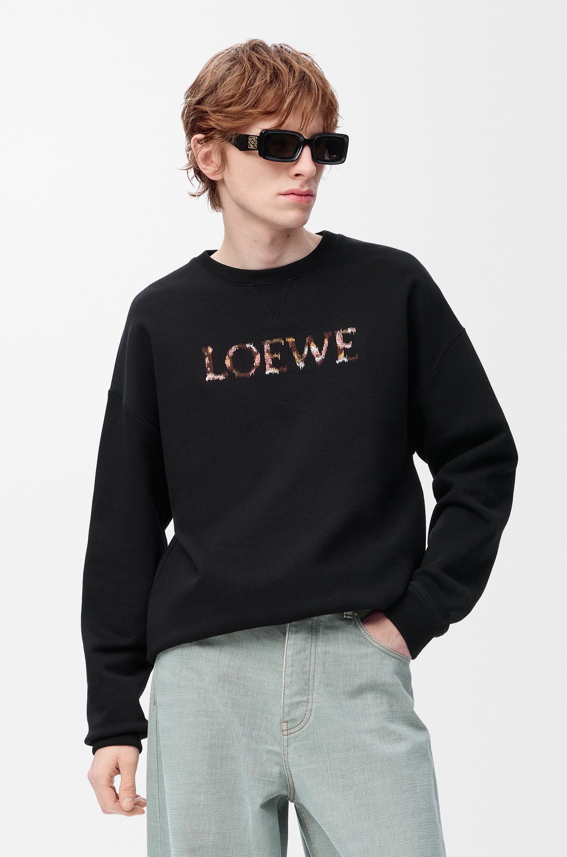 Regular fit sweatshirt in cotton - 3