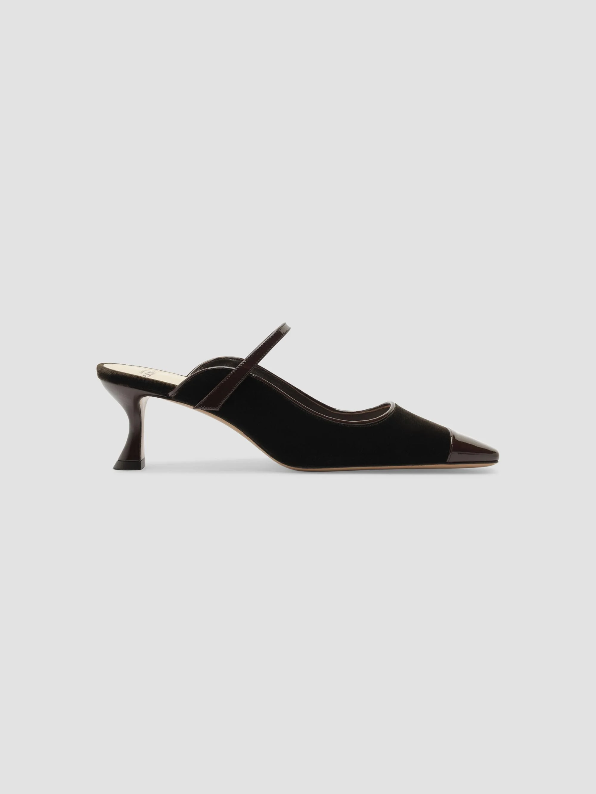 Women's Tita Wave 60MM Velvet Mules - Brown - 1