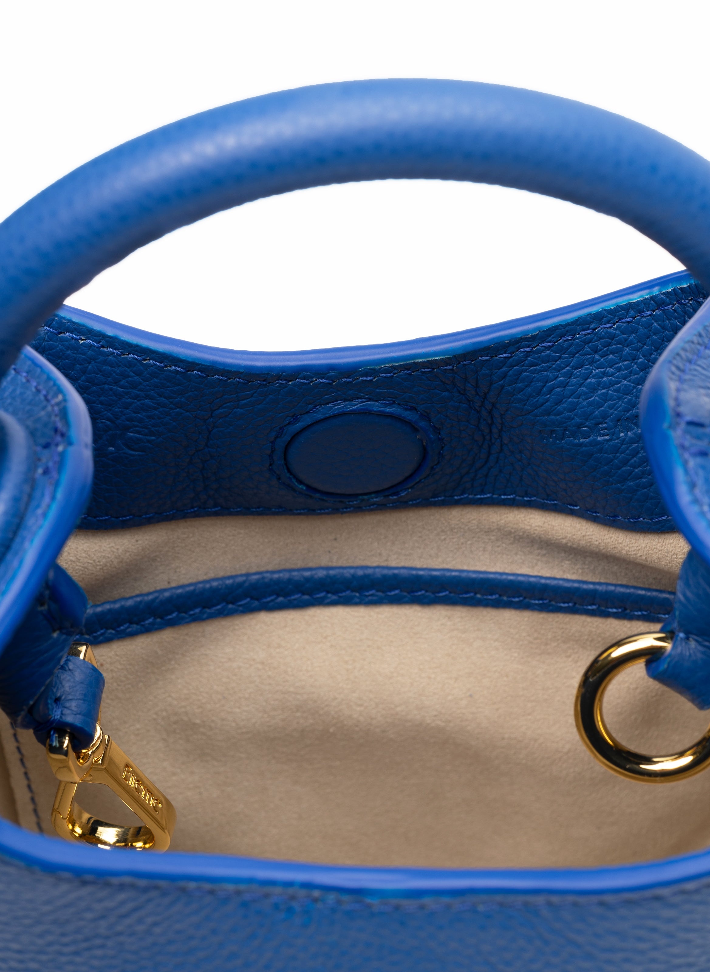 Madeleine Pebbled Leather Azure Blue - 5