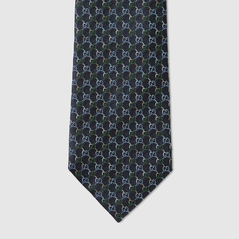 GUCCI GG silk jacquard tie outlook
