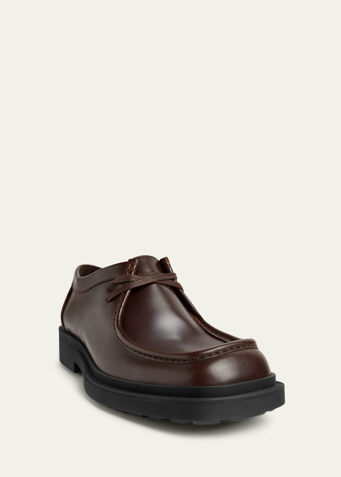 Men's Ben Intrecciato-Back Leather Derby Shoes - 6