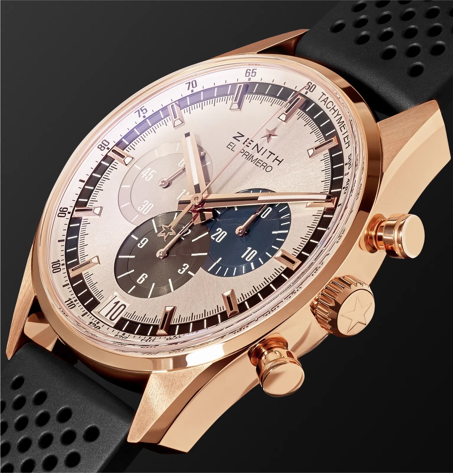 El Primero Chronomaster 1969 42mm Rose Gold and Rubber Watch, Ref. No. 18.2043.400/69.R576 - 4