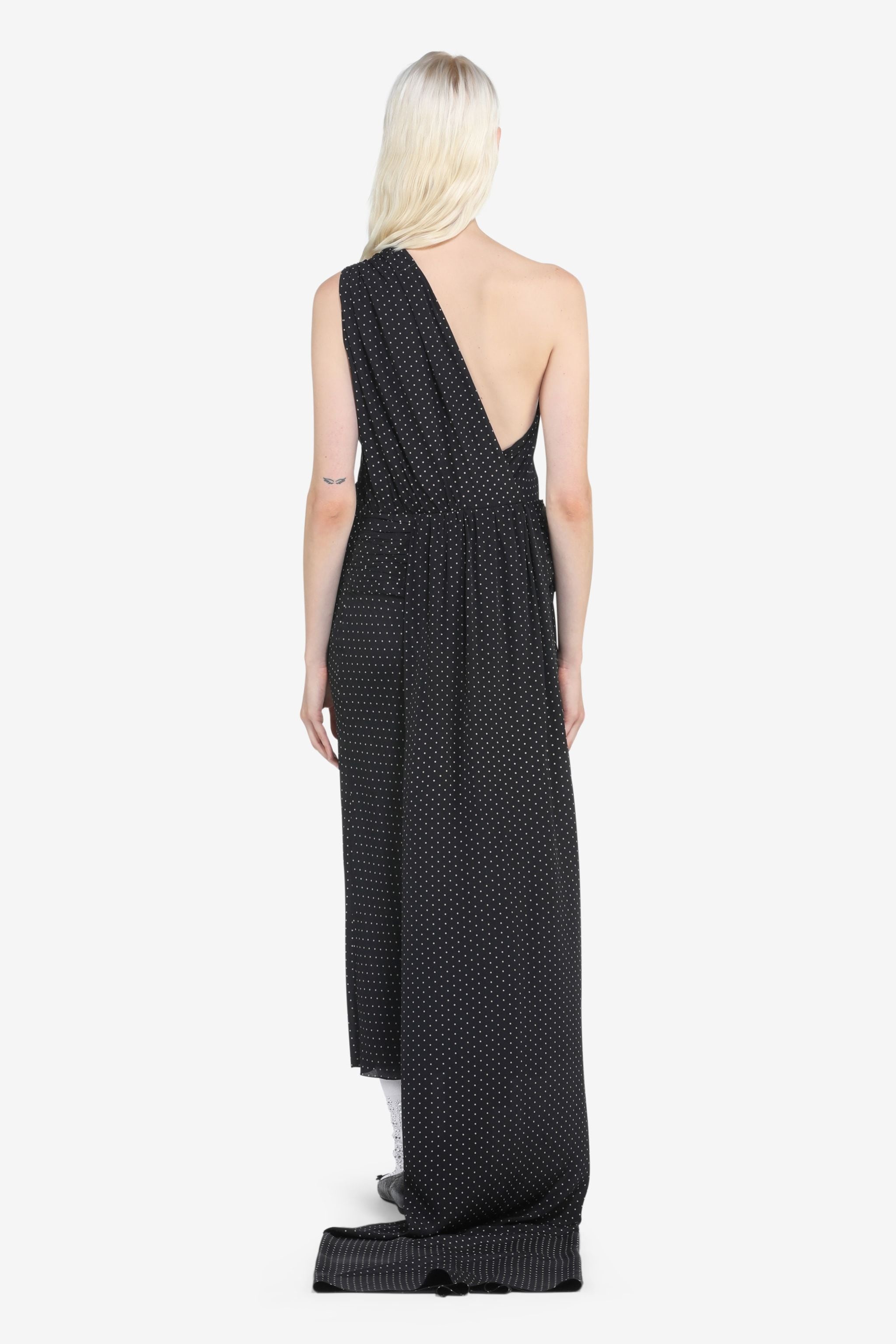 POLKA DOT ONE-SHOULDER DRESS - 2
