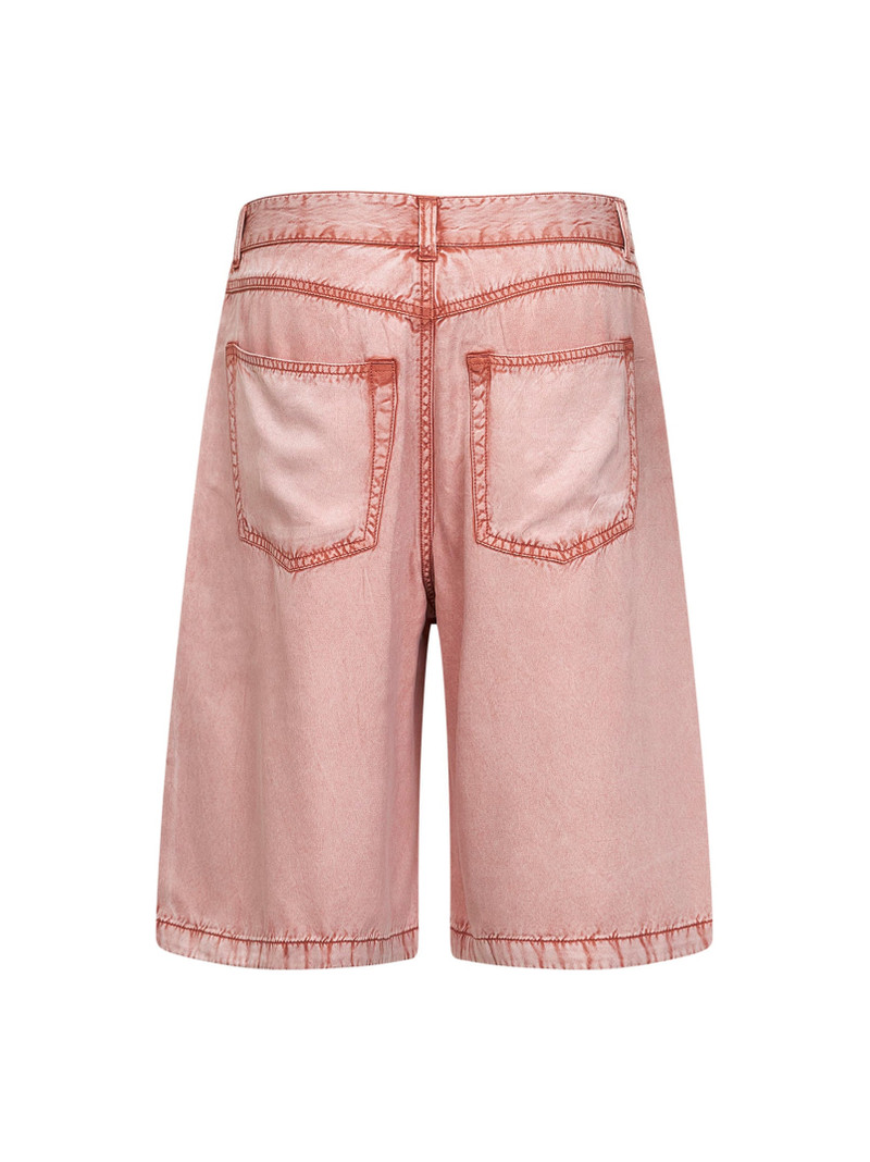 Diesel Pink washed viscose P-Desi Bermuda shorts outlook