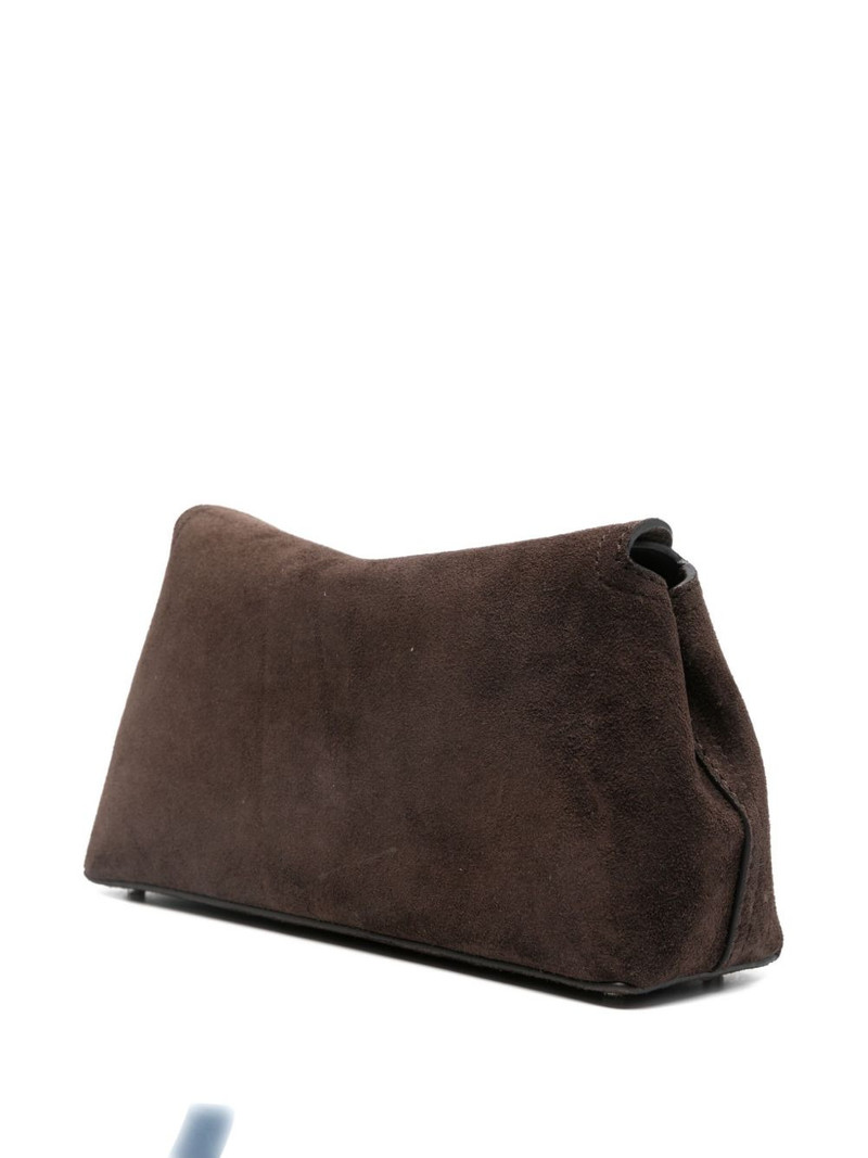 TOTEME T-lock suede clutch outlook