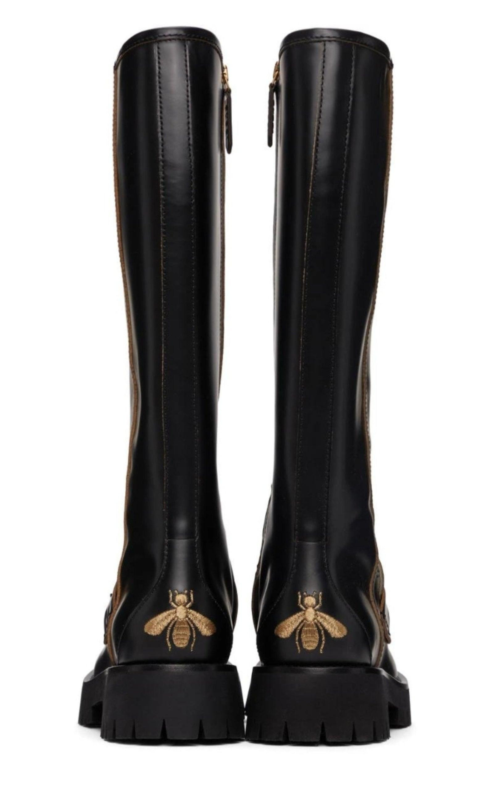 Horsebit Detail Knee-high Boots - 5