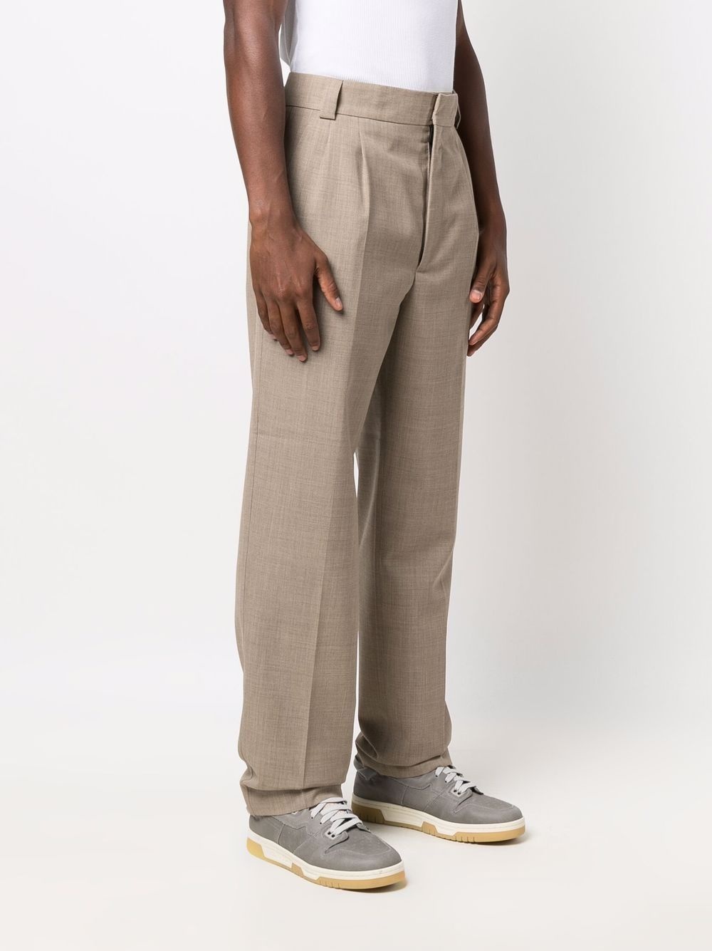 tapered wool trousers - 3