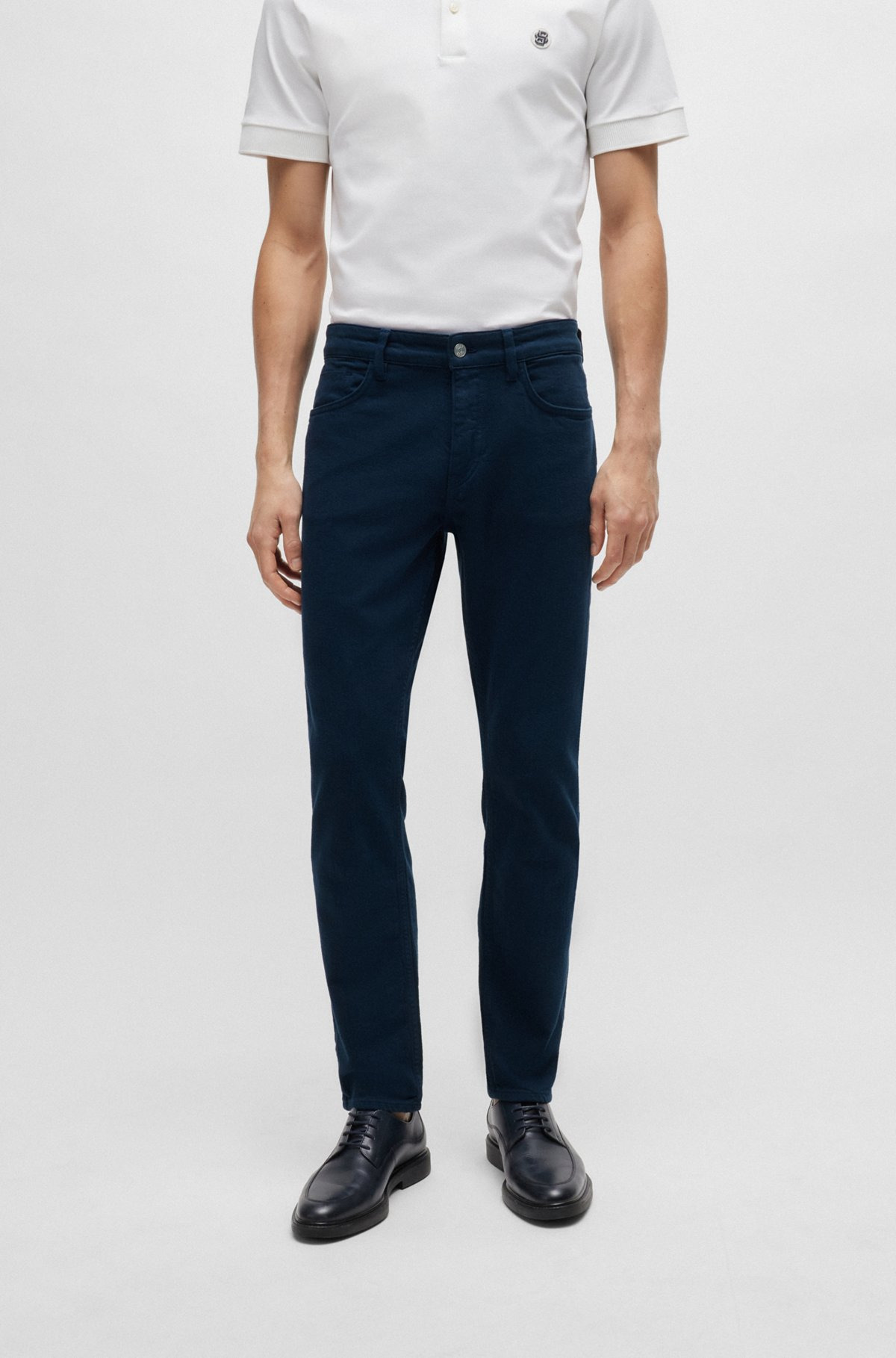 SLIM-FIT JEANS IN BLACK MECHANICAL-STRETCH DENIM - 2