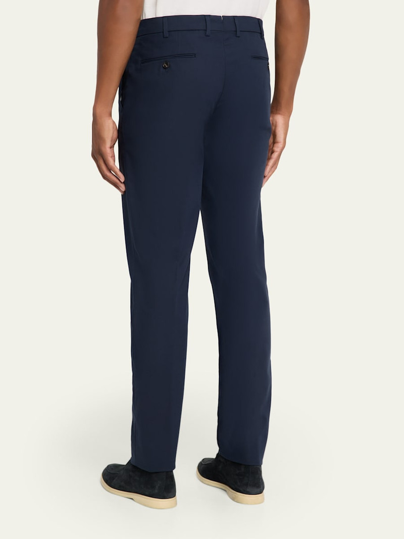 Loro Piana Men's Carlo Hyannis Straight Cotton Trousers outlook