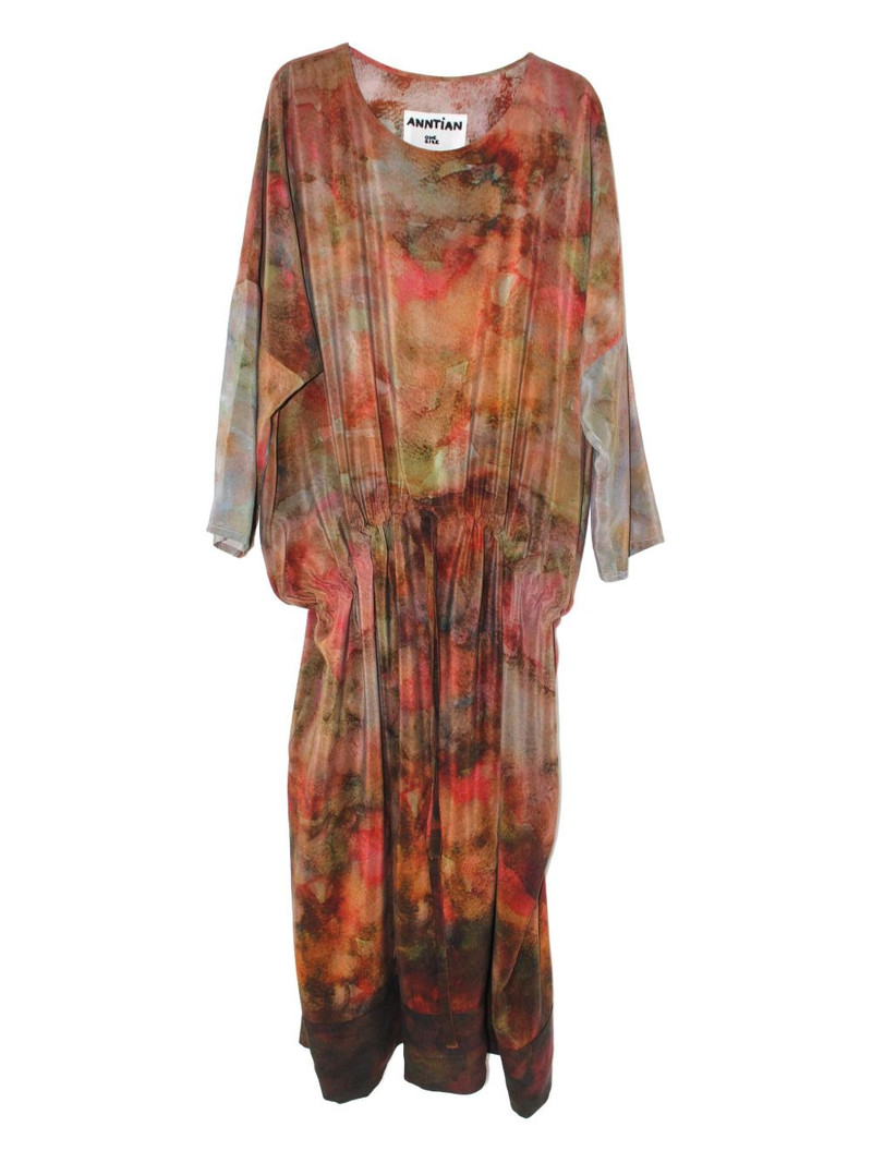 print drawstring midi dress 1