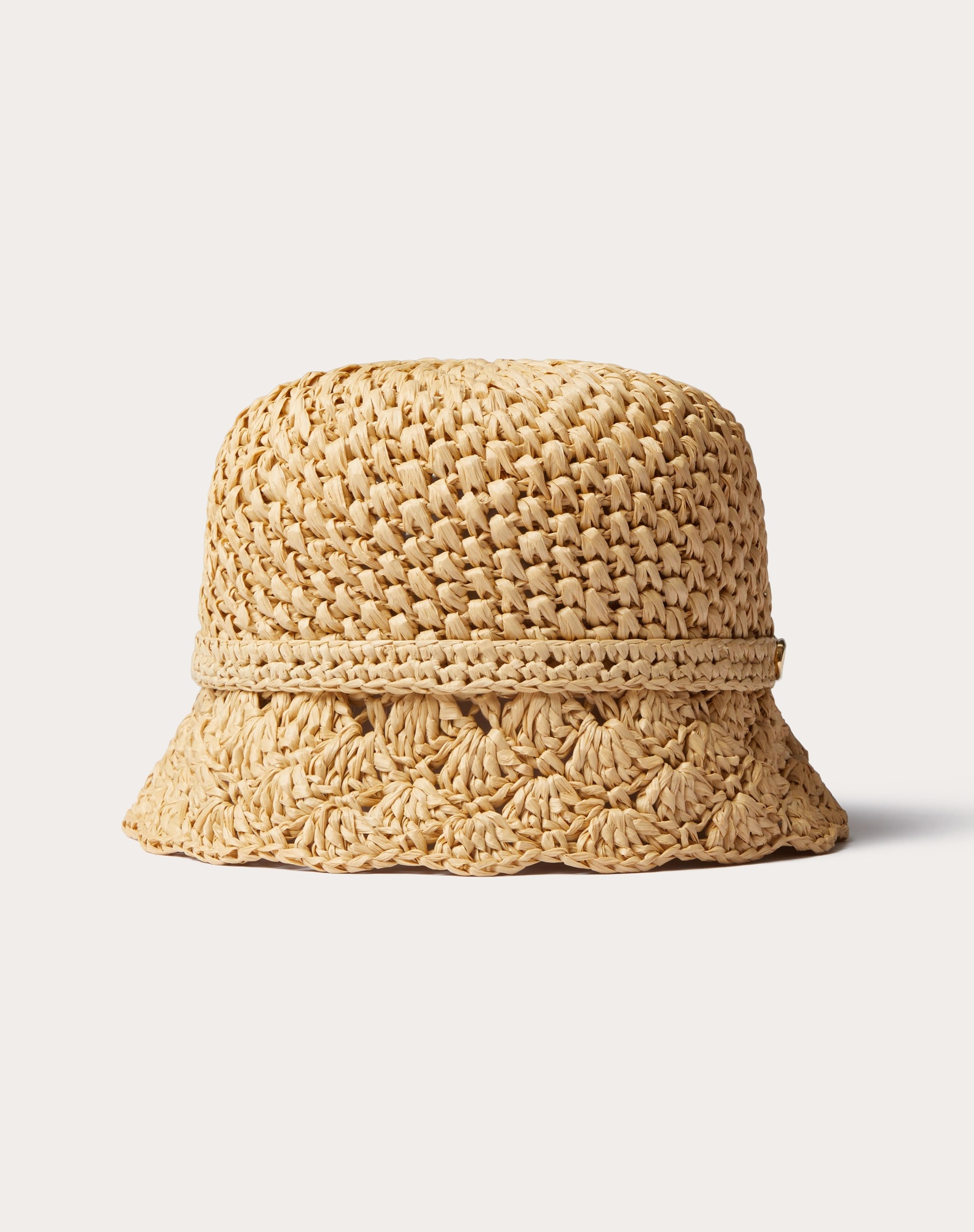 VALENTINO RESORT CROCHET BUCKET HAT WITH METAL DETAIL - 1