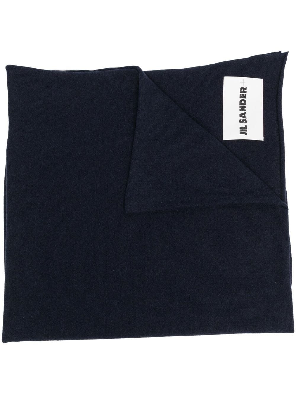 logo-patch cashmere scarf - 1