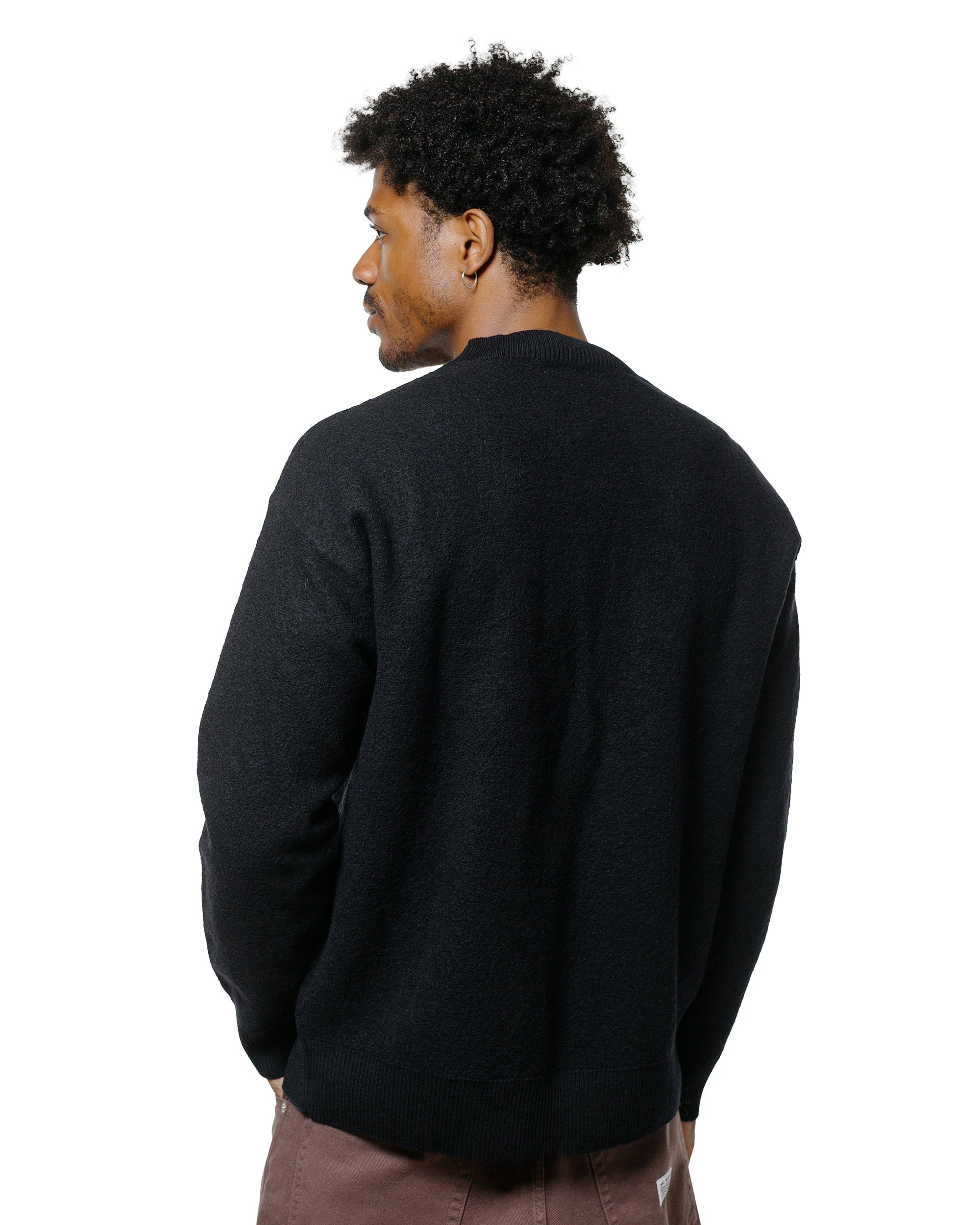 Rom Boiled Wool Crewneck Dark Navy - 3