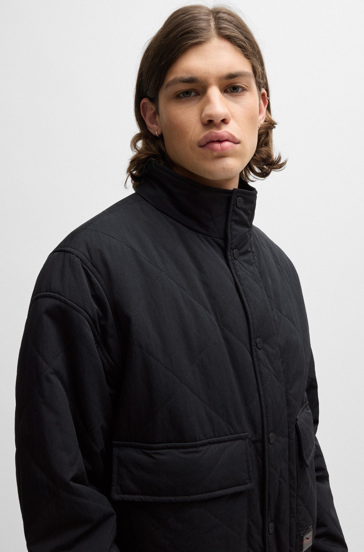 WATER-REPELLENT BOMBER JACKET WITH LOGO LABEL - 6