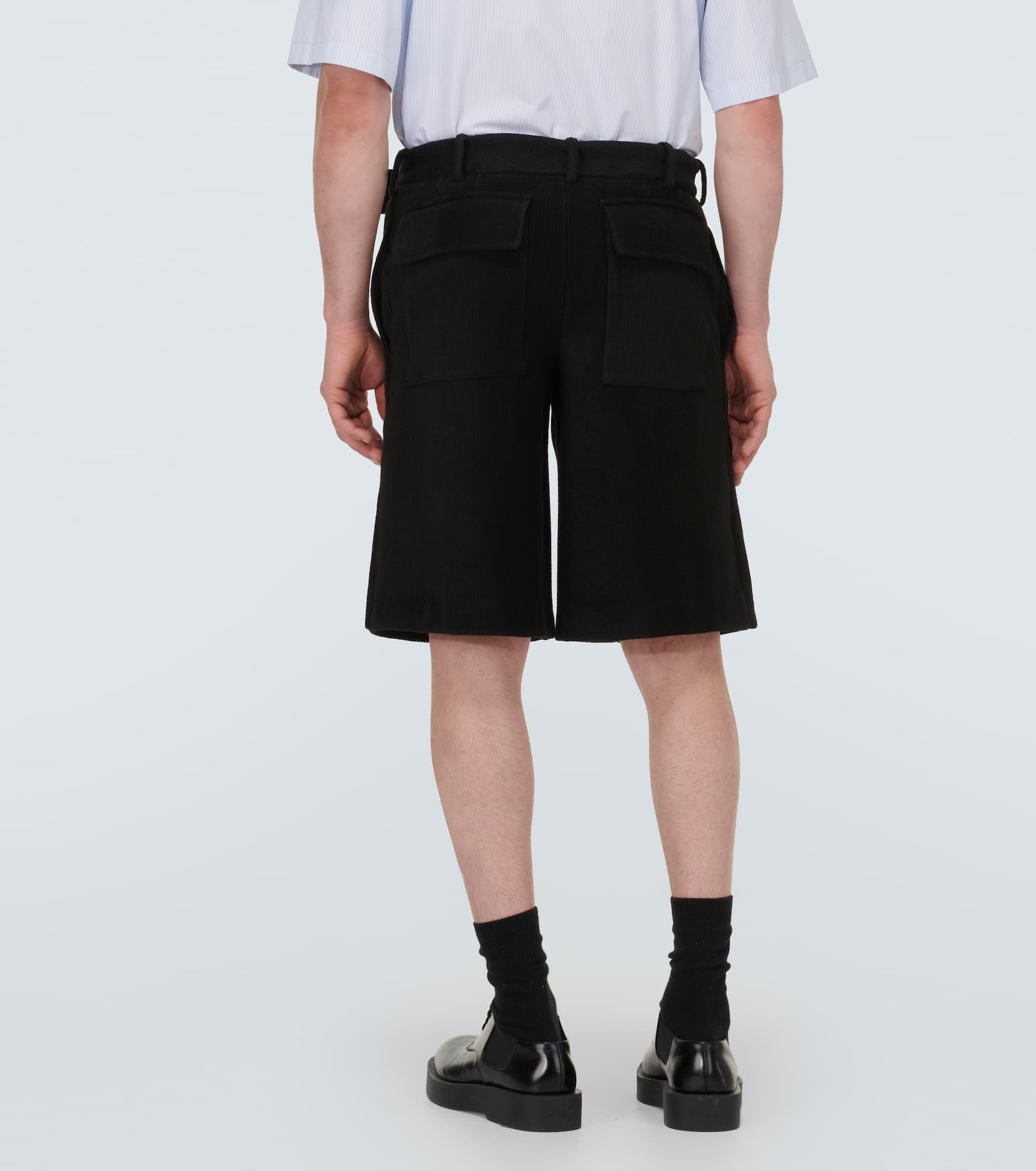 Crochet low-rise cotton-blend shorts - 4