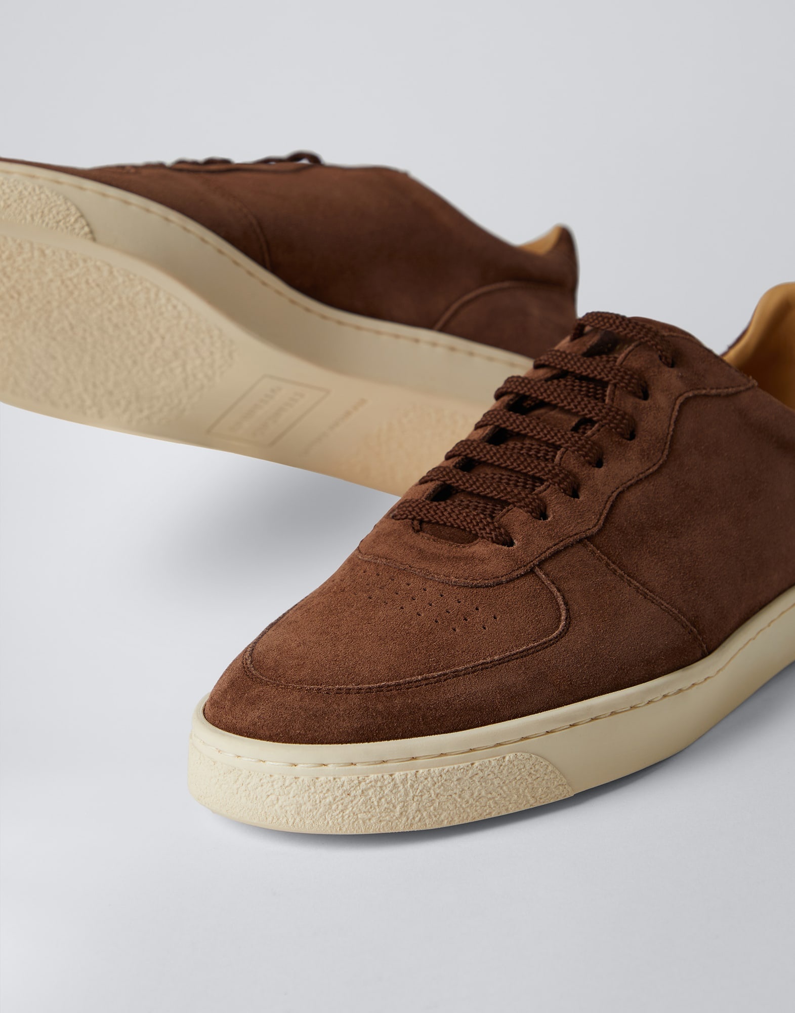 Suede sneakers with natural rubber sole - 3