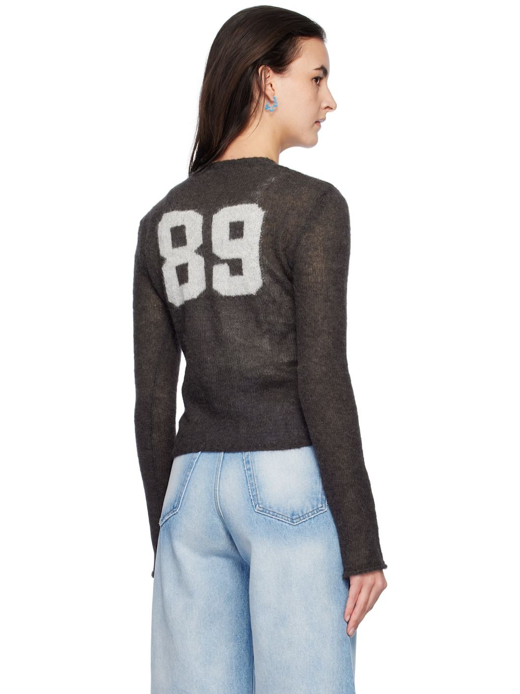Gray Button Fine Champions Cardigan - 3
