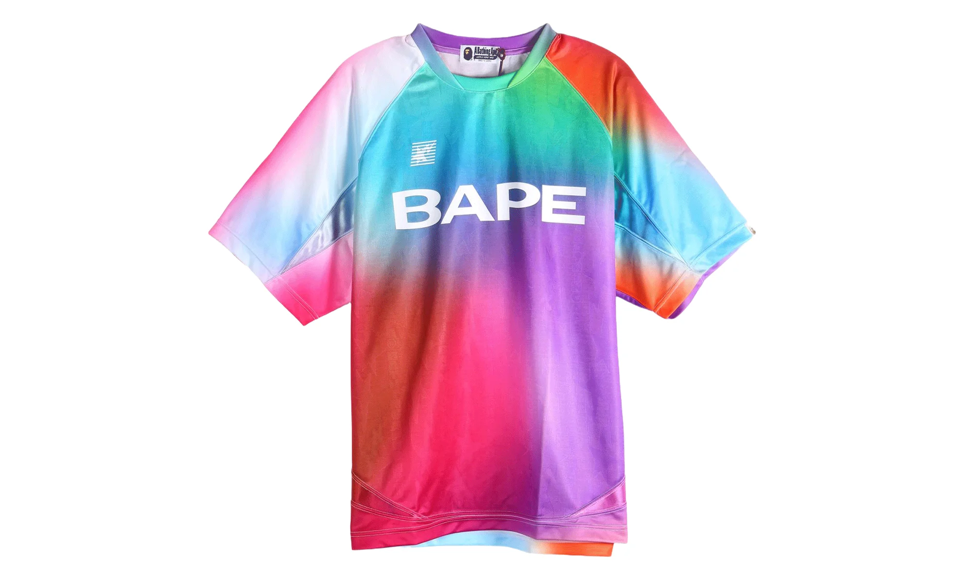 Tie Dye Sta Stripe Pattern Relaxed Fit Football Jersey Tee "Multicolor" 1M30109313 MUL - 1