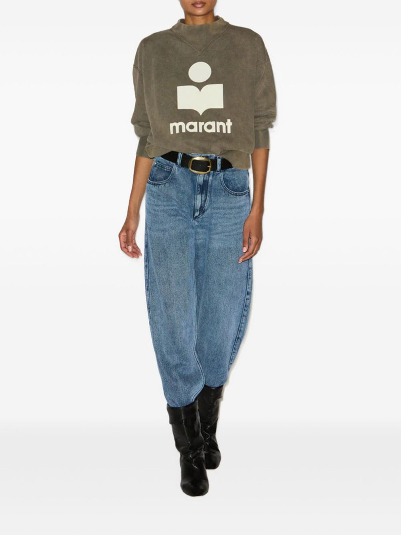 Isabel Marant Moby logo-embroidered mock-neck sweatshirt outlook