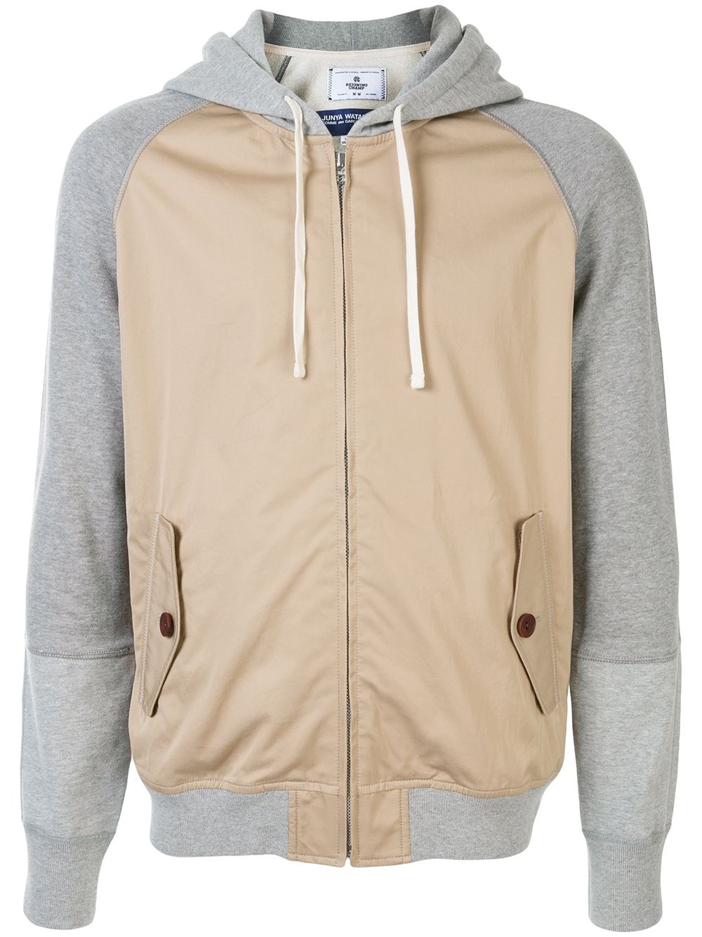 panelled hooded jacket - 1