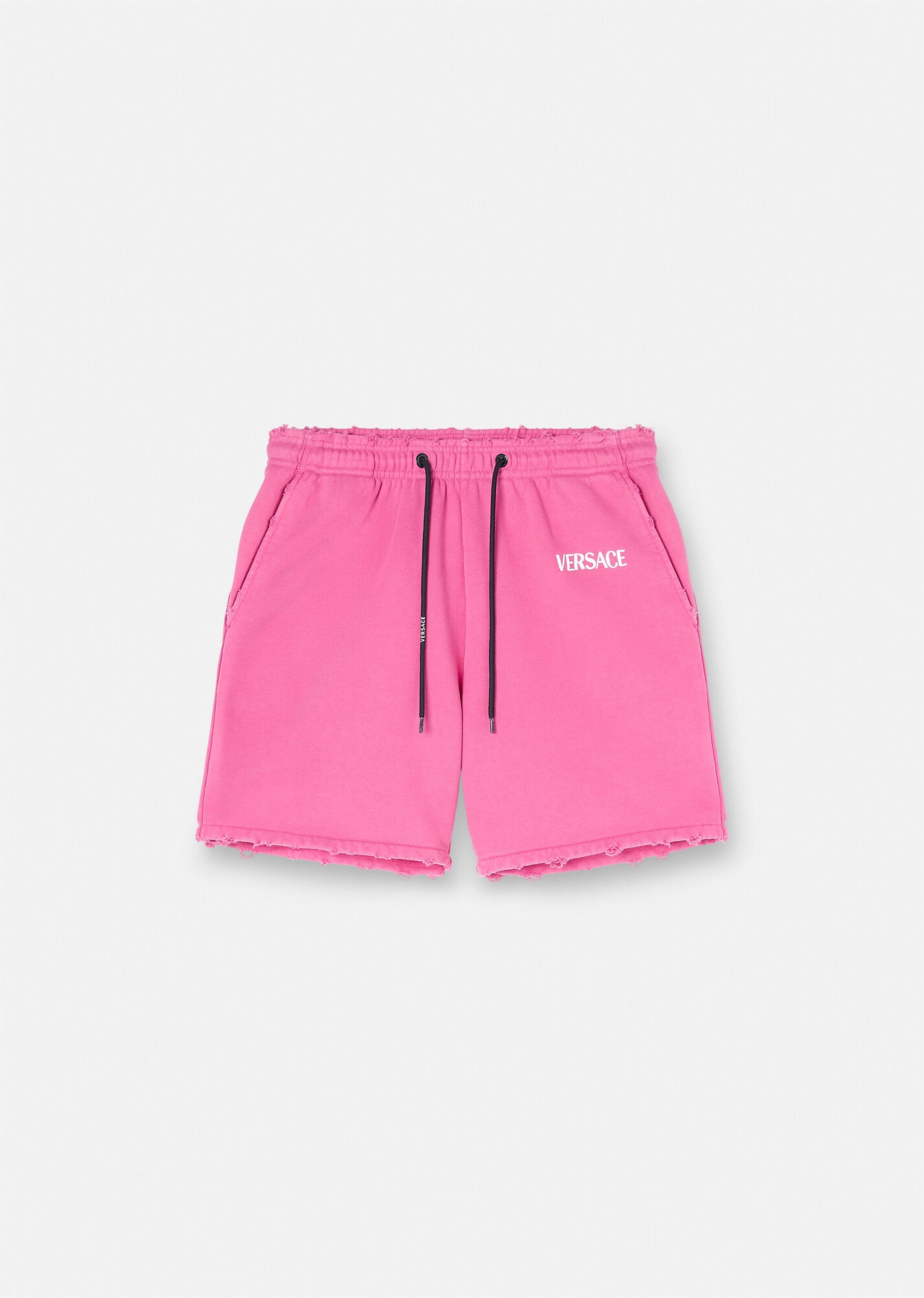 Distressed Logo Sweat Shorts - 1