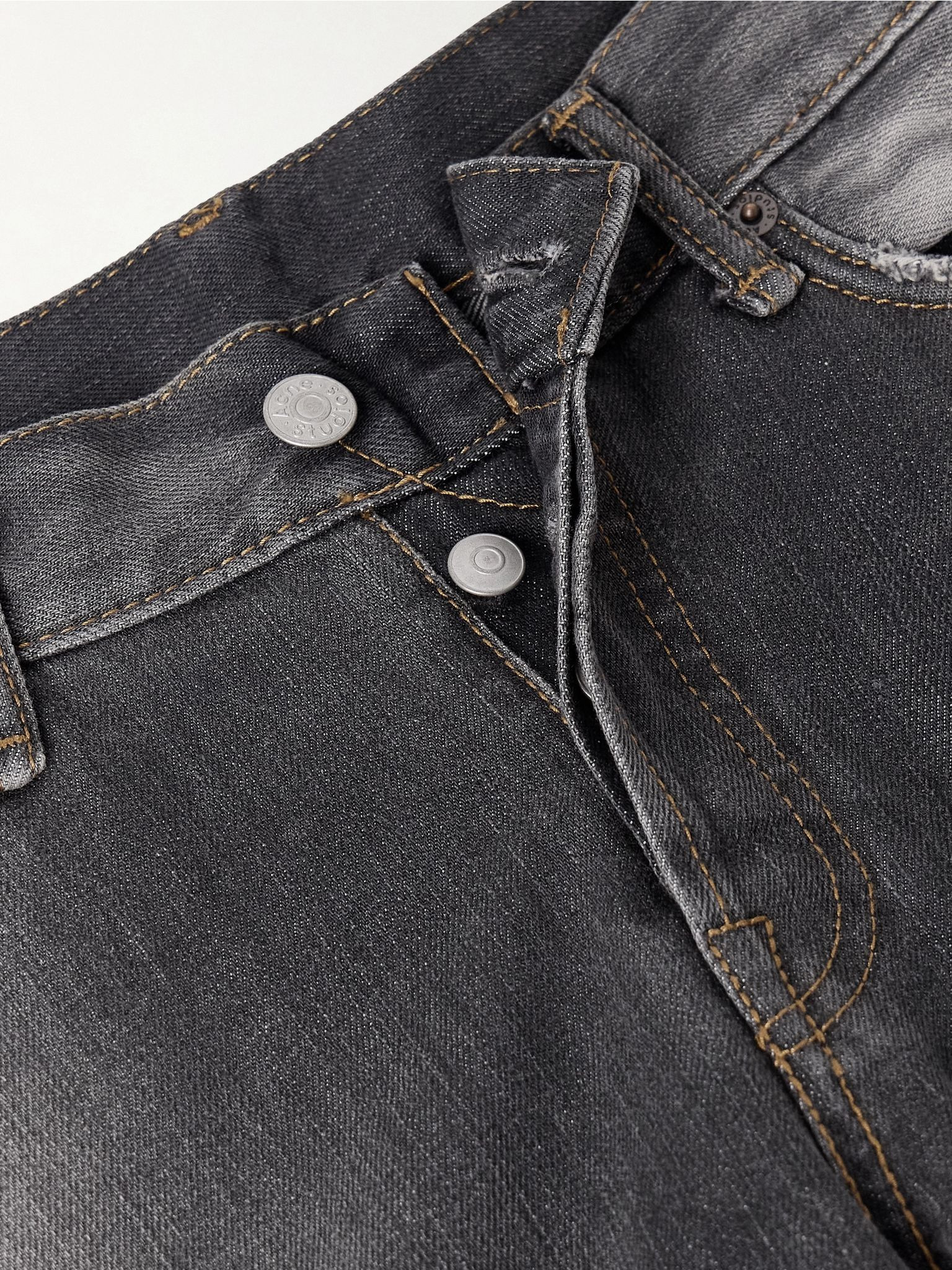 2006 paint-splattered low-rise barrel-leg jeans Gray - 5