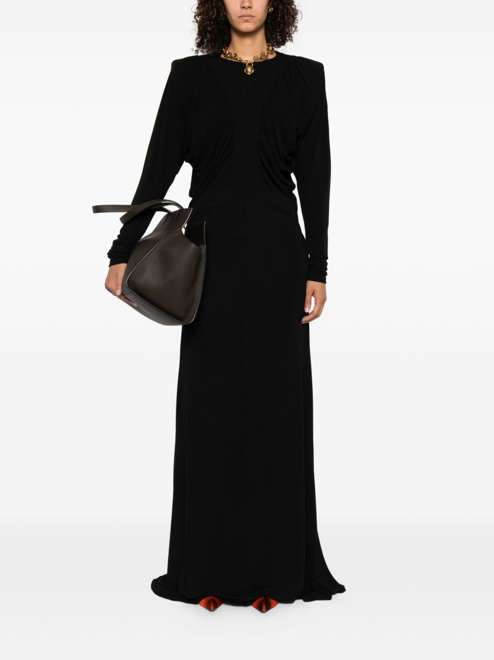 draped-detail maxi dress - 2