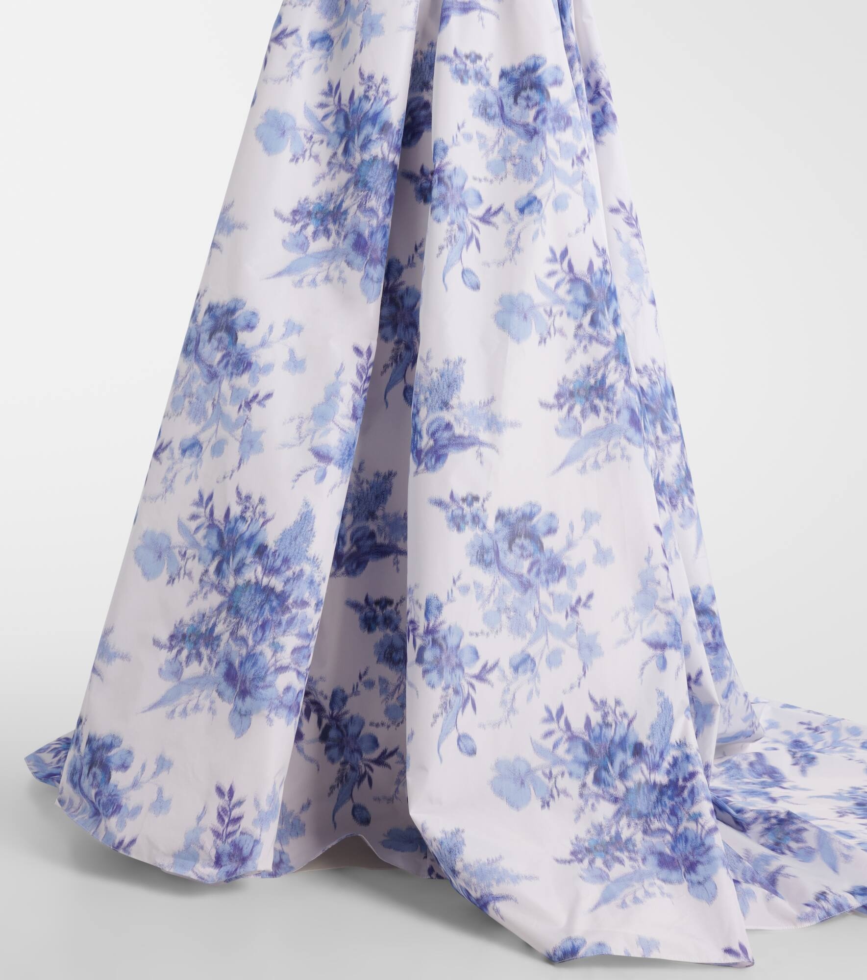Floral taffeta bustier gown - 5