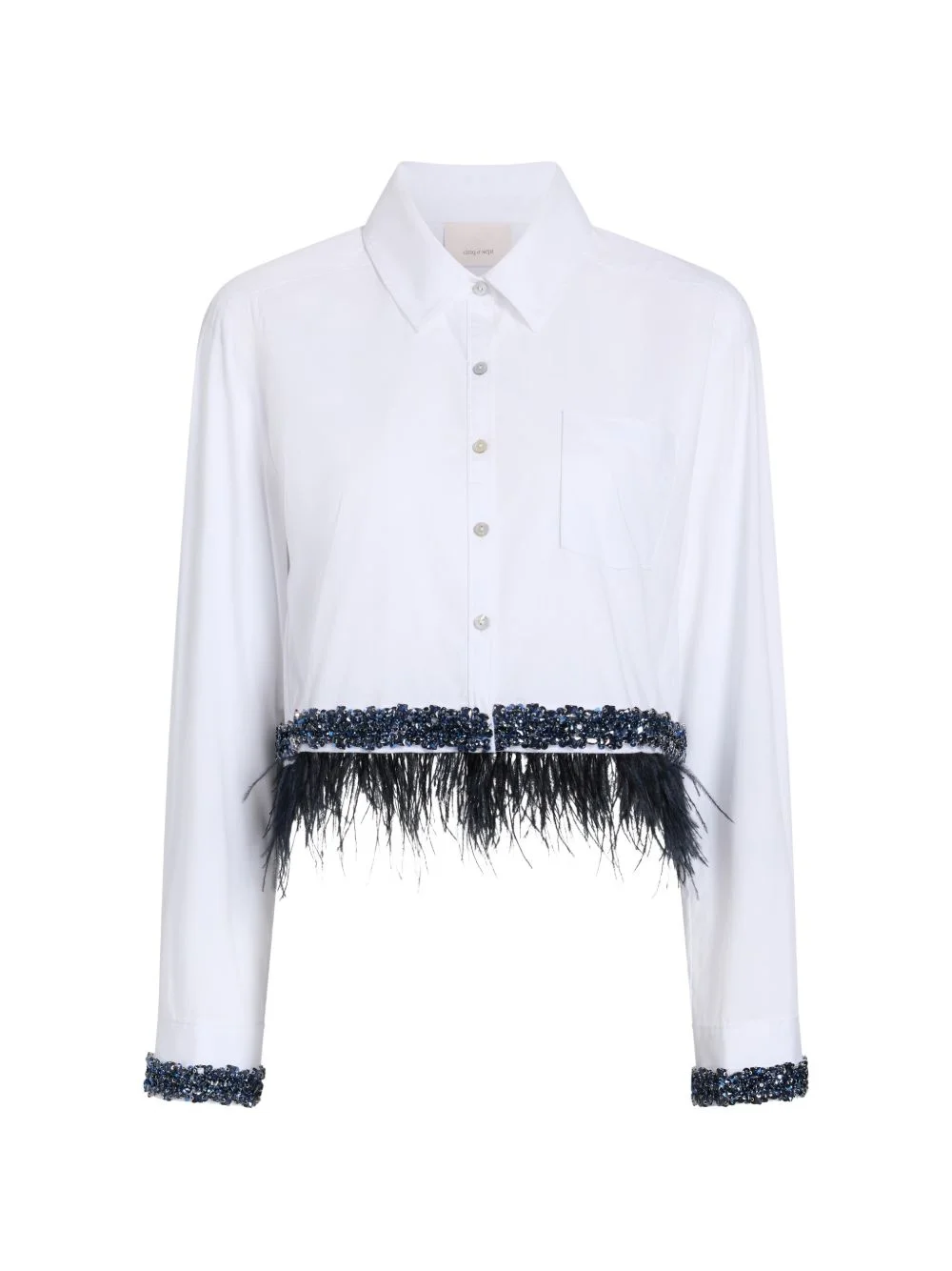 Sylvan feather-trim shirt - 1