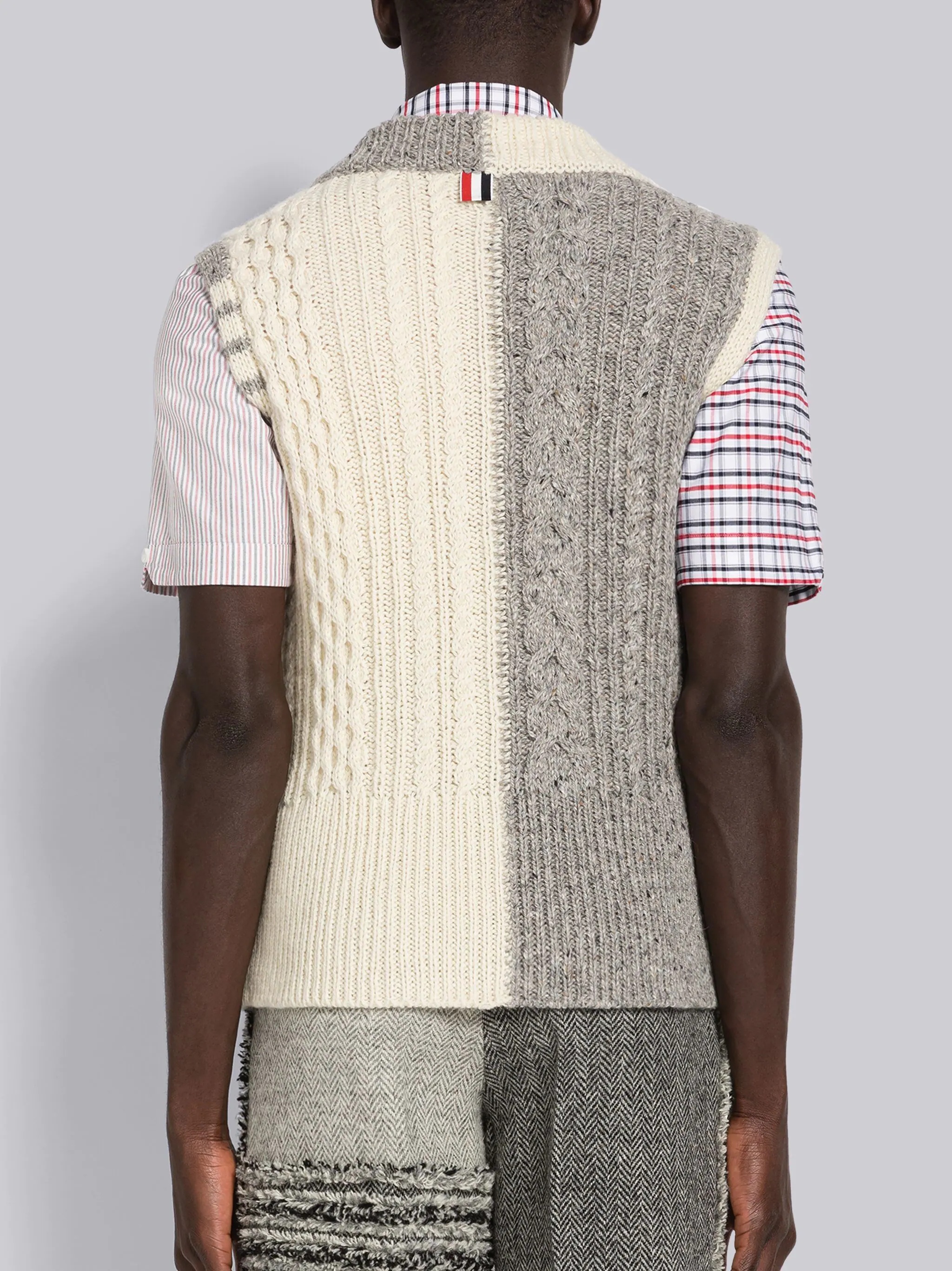 Fun-Mix Cabled Donegal 4-Bar Vest - 3