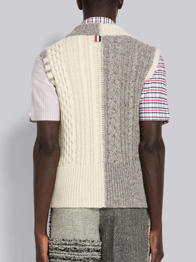 Fun-Mix Cabled Donegal 4-Bar Vest 3